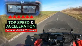 Top Speed and Acceleration Test Can-Am Spyder 2022 F3 Limited Special Series