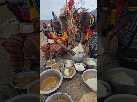Turkana Mums Share Food Equally Amongst The Family#shortsfeed #villagelife