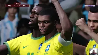 PES 2021 - Argentina vs Brazil - FINAL FIFA World Cup 2022 Full Match HD - Neymar Free Kick Goal 🔥