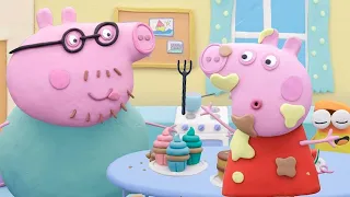 Peppa Pig Official Channel | Peppa Pig 's Cake Prank | Play-Doh Show Stop Motion