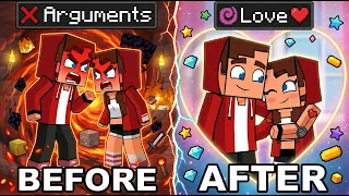 Little JJ and the Magic Glasses Rescuing His Parents from Arguing ❤️ Minecraft Story