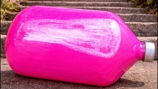 ‼️only 1 minute Rolling Big Glass Bottle on stair⁉️🔥👀#asmr #satisfying #crushingtime 