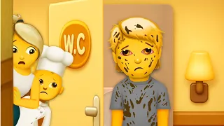 Tomato milk!🥛🍅 (Emoji animation🧑‍🍳👶) #emojichallenge #cartoon #animation #funny