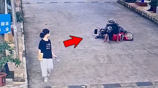 أكثر اللقطات غرابة صورتها كاميرات المراقبة في الطرقات !!