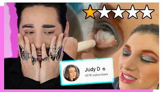 Worst Reviewed Makeup Artist! Pro MUA Reacts - JUDY D