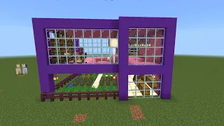 creative build in Minecraft with beautiful garden  #tecnoblade