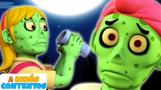 A Bebés Contentos | Familia Dedo con Zombies | Canciones Infantiles | Halloween Songs