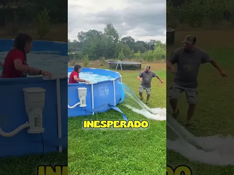 Assim transformaram a piscina em um toboágua 🏊