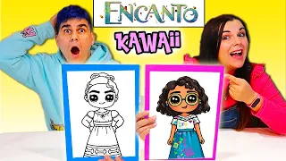 3 MARKER CHALLENGE Dibujos de Encanto KAWAII - NO SE HABLA de BRUNO 🤫  LOL Retos Divertidos