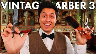 ASMR | 1950's Haircut & Shave w/ Drink Service | Vintage Barbershop