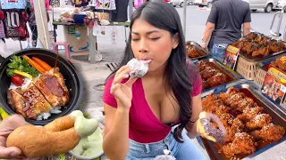 $5 THAILAND Street Food Night Market Challenge | Food Tour