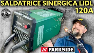 Nuova saldatrice sinergica parkside lidl PIFDS 120 A1 119€. 2022. Saldatrice a filo continuo animato