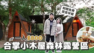 一人$800🔥 南投合掌小木屋露營區！附贈免費藍帶等級蔬食早餐！可自行搭營、適合親子團體、神殿帳 #城市蔬旅｜找蔬食Traveggo