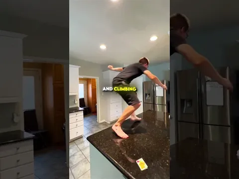 This man thinks the floor is lava🔥