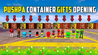 Shinchan🤣& Pushpa Family CONTAINER GIFTS🎁Opening👌😁 Full Fun #bommalu #gta5telugu