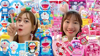 Thử Thách Mua Tất Cả Đồ Doraemon và Hello Kitty Cùng Tuyết Tuyết TV Tại Nhà Sách I Hà Hà Hí