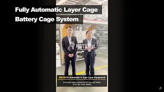 Fully Automatic Layer Poultry Farm Battery Cage System - RETECH Farming #chickencage #eggfarm