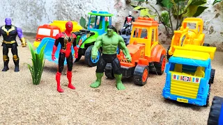 Hulk and spider man sowed tha crop || mini tractor truck @surajofficialfacts