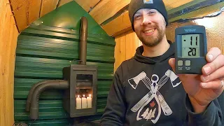Candle Convection Heater- Winter Camping with my Off-Grid Stove! (Snowmobile Camper Series)