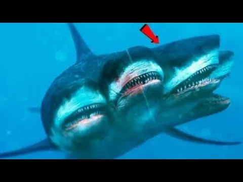 समुद्र के नीचे क्या है? दुनिया की सबसे खतरनाक शार्क | (2 headed shark) #megalodon #shorts