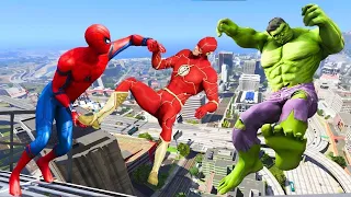 GTA V Spider-Man & Color Minions Epic Ragdoll Physics Funny and Fails #shorts #shortsfeed #gta5