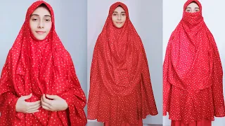 😍নেকাব সহ হিজাব কাটিং ও সেলাই/নতুনরা একবার দেখলেই পারবেন/Hijab Making/Hijab Cutting And Stitching