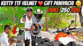 Kutty TTF Ku Helmet Gift Panniyachi 😊| @kuttytwinthrottlers |Ride Our Lollypop😍| #trending #ttf
