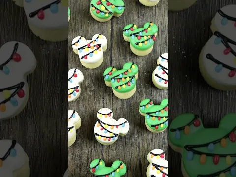Holiday Mickey Cookie Bites! 🎄 #christmas #cookies #shortsvideo #shorts