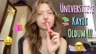 ÜNİVERSİTEYE KAYIT OLDUM 🥹📚| alışveriş 🛒 , #vlog