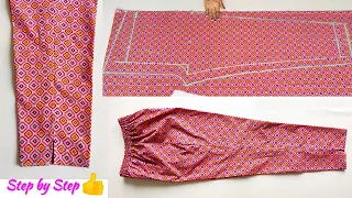 Step by Step Pant Trouser Cutting and stitching | Very Easy Pant Trouser Cutting and stitching