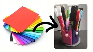 Paper Crafts Pen Pencil Holders✏️✒ Easy Paper Crafts Ideas😱😱