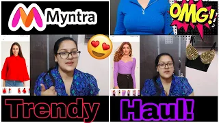 Trendy Myntra Haul under ₹800 🛍️💸| Shopping Recommendations| Affordable Tops| Tryon| Honest Review 💙