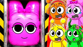 Sprunki Squad Reacts to SQUISHING PINKI! (Funny Animations)