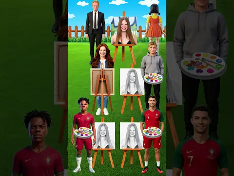 Who Drew Salish Best? 🎨 Nidal vs Harper vs Cristiano Ronaldo vs IShowSpeed