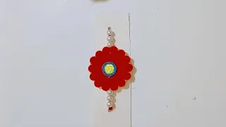 बिंदियों से राखी 😱😱😱😱 सिर्फ 10 रुपए में बनाएं इतनी सुंदर राखी...... rakhi making at home 🏠🏠