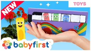 Toddler Learning Video | COLOR CREW MAGIC - Cardboard Bus & Flower Plant | DIY for Kids |First Toys