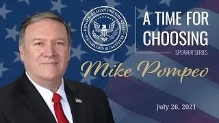 ONSTAGE AT THE REAGAN LIBRARY WITH FORMER SECRETARY OF STATE MIKE POMPEO