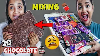 MIXING 20 Different CHOCOLATE & EATING IT - আজব খাওয়া ?? Most WEIRD CHOCOLATE CHALLENGE India