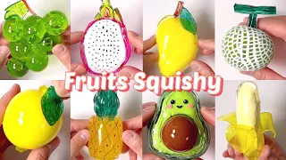 과일 🍇🍍🍈🥭🍎🍌🥑🍋 말랑이 모아보기   DIY Fruits Squishy with Nano Tape Series! 🟡Part2🟡