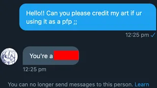 She just wanted credit for her art...