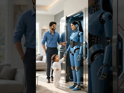 Awakening of the robot to save the jealous wife! #animation #aianimation #cartoon #funny #robot #ai
