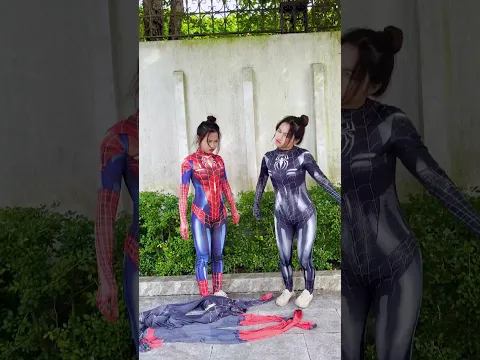 Spidergirl's collection of Venom, Black Spider, and Blue spiders,... #shorts #youtubeshorts #funny