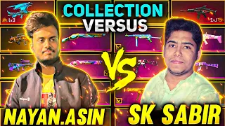 Sk Sabir Vs NayanAsin Gun Skin Collection Battle Gone Wrong 😱 - Garena Free Fire