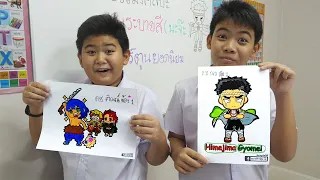 หนังสั้น | ชั่วโมงศิลปะ ภาพระบายสี ดาบพิฆาตอสูร EP.6 | Art hour coloring Demon Slayer