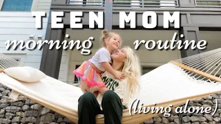 teen mom morning routine | pregnant at 13  (living alone edition)