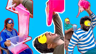 Slime Pouring Challenge | Slime Game With Family | Funny  Slime Game