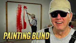 Blind Person Tries Painting A Wall