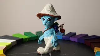 I and my assistant Smurfette made Smurf Cat from plasticine