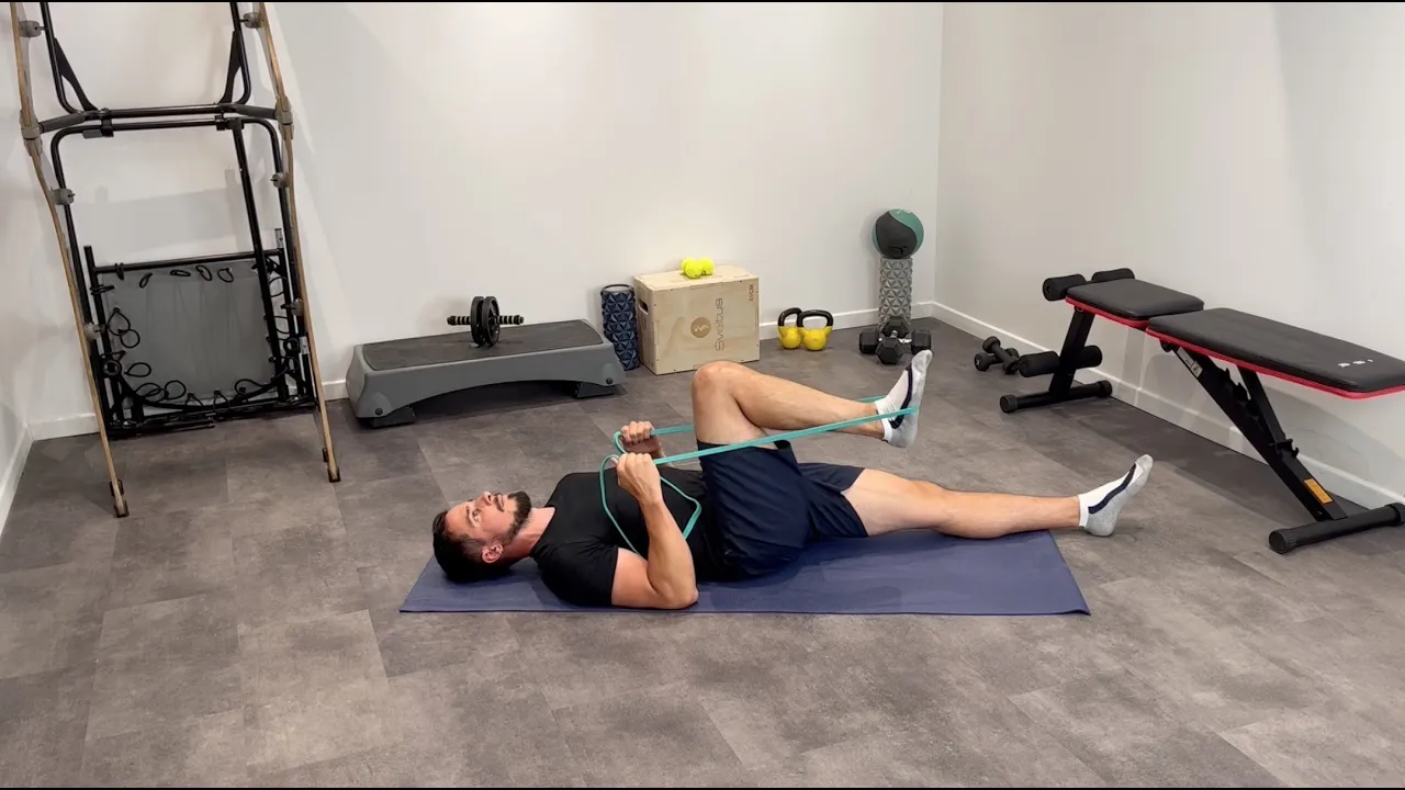 Image Leg press avec élastique