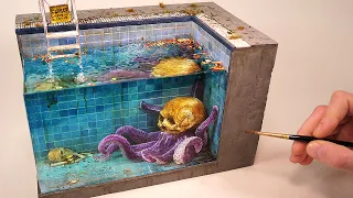 I Put a Zombie Octopus in a Pool / Deep Resin Pour